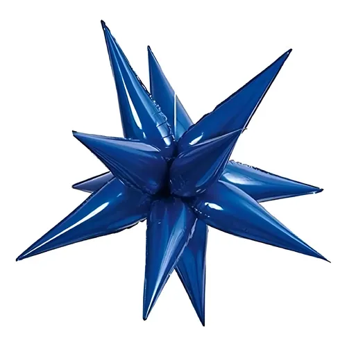 GLOBO MET. ESTRELLA INFLABLE AZUL 22" S-H