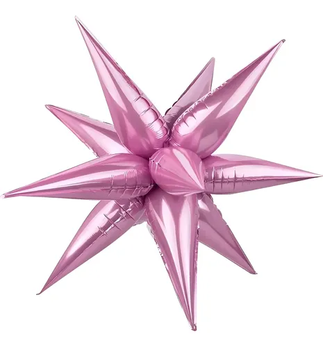 GLOBO MET. ESTRELLA INFLABLE ROSA 22" S-H