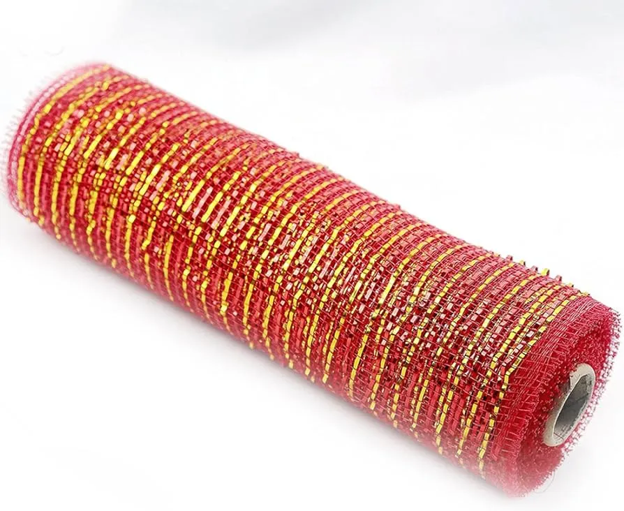 [712535] ROLLO TELA DE MALLA PARA ARBOL DE NAVIDAD ROJO M6113-1