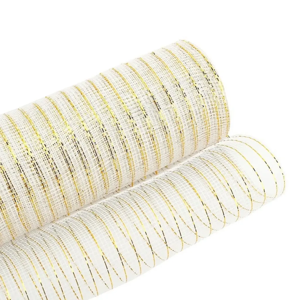 [712537] ROLLO TELA DE MALLA PARA ARBOL DE NAVIDAD BEIGE M6113-1