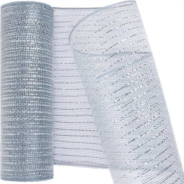 ROLLO TELA DE MALLA PARA ARBOL DE NAVIDAD PLATA M6113-1