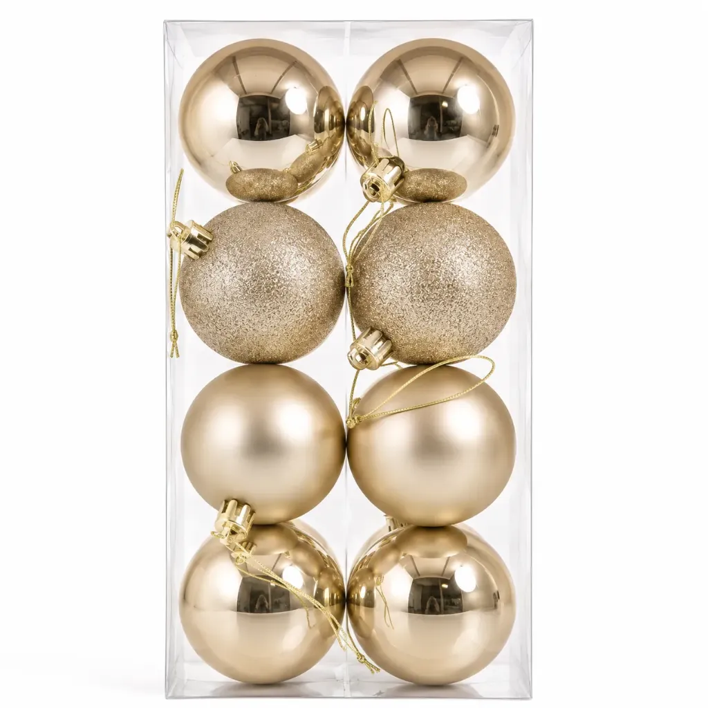 [155120] SET ESFERAS NAVIDEÑAS DORADO 6CM 16 PZA 6111-42