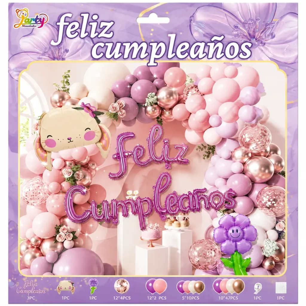 SET DE GLOBOS GRANDE FELIZ CUMPLEAÑOS DOG HYY-MP-QQTZ92