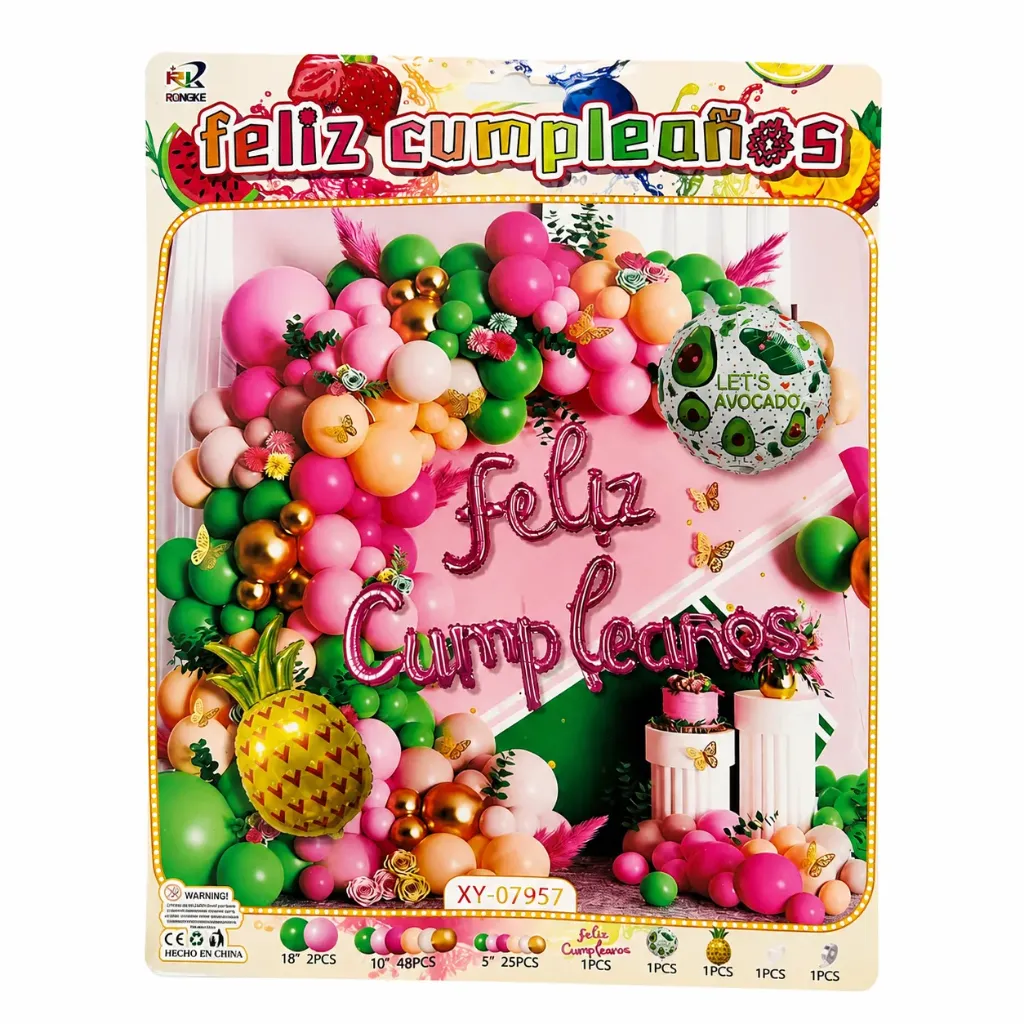 SET DE GLOBOS GRANDE FRUTAS PIÑA XY-07957