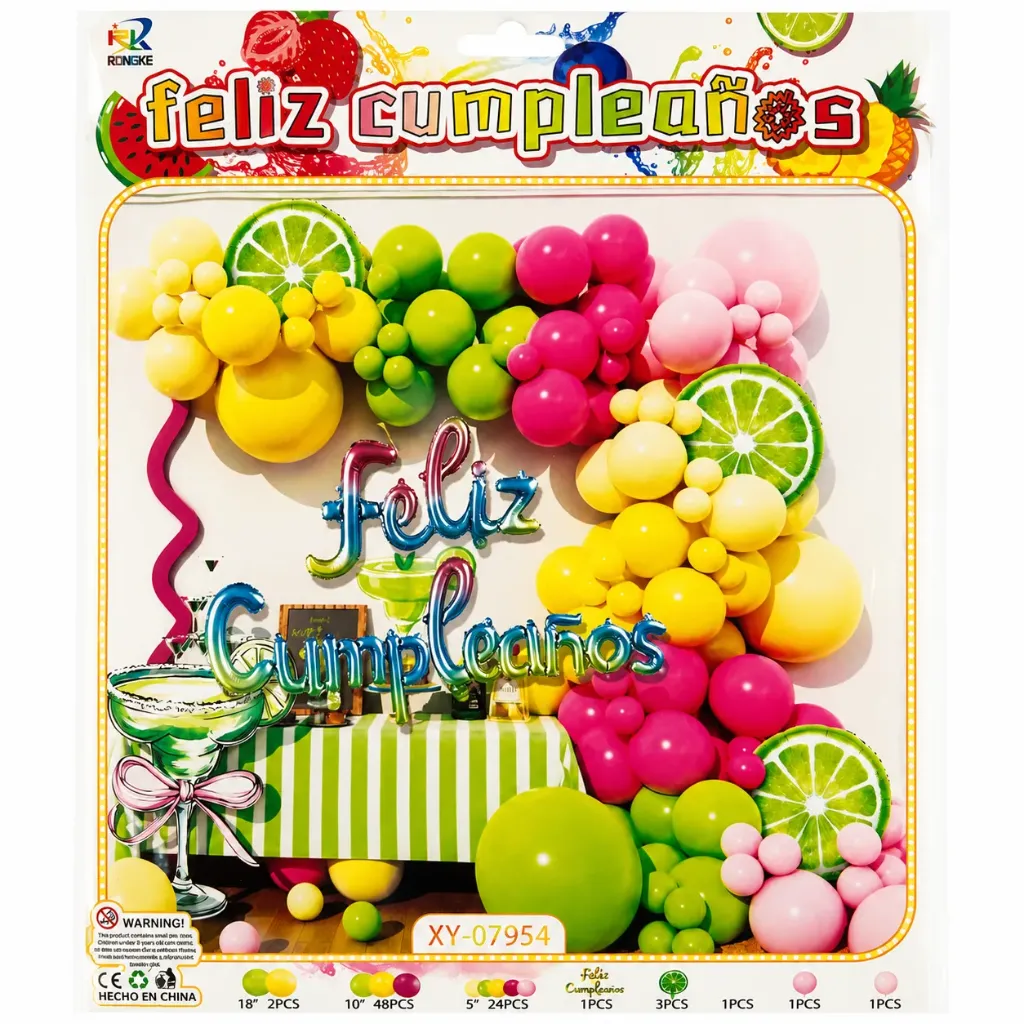 SET DE GLOBOS GRANDE FRUTAS LIMON XY-07954