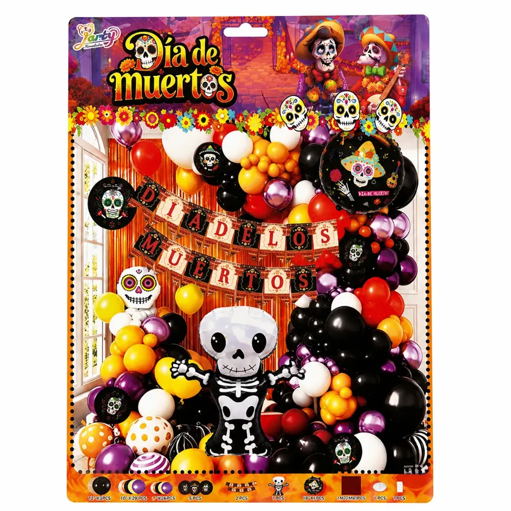 SET DE GLOBOS GRANDE HALLOWEEN ESQUELETO HYY-MP-QQTZ108