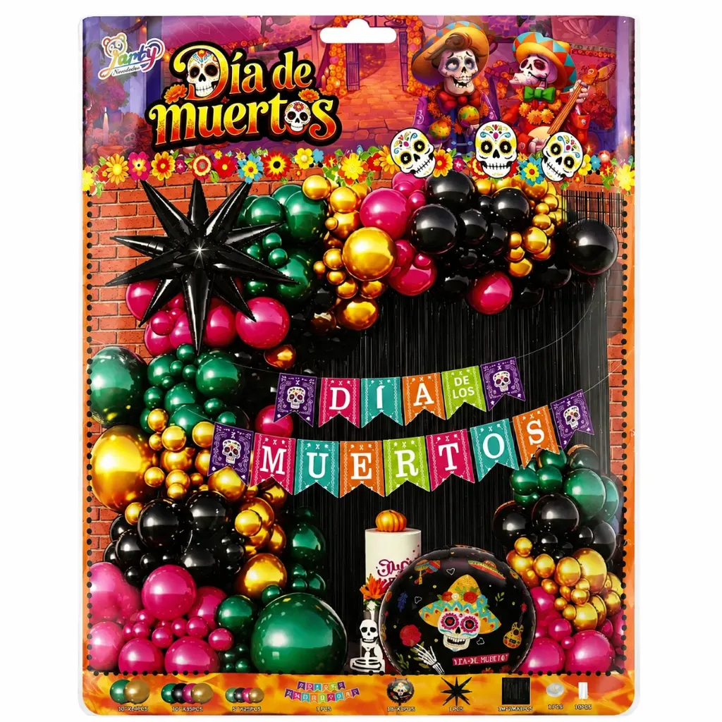 SET DE GLOBOS GRANDE HALLOWEEN CALAVERITA HYY-MP-QQTZ105
