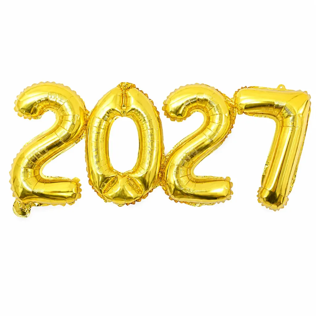 SET DE GLOBOS 2027 32" ORO XN27-32