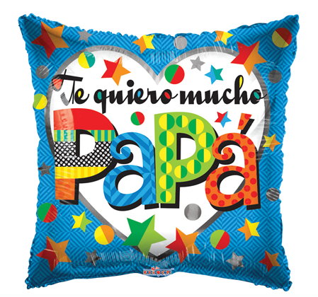 GLOBO MET. TE QUIERO MUCHO PAPÁ 18″ S-H 37100-18