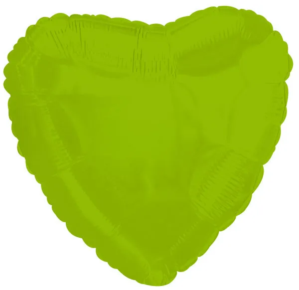 GLOBO MET. CORAZON VERDE LIMON 18" S-H 213012