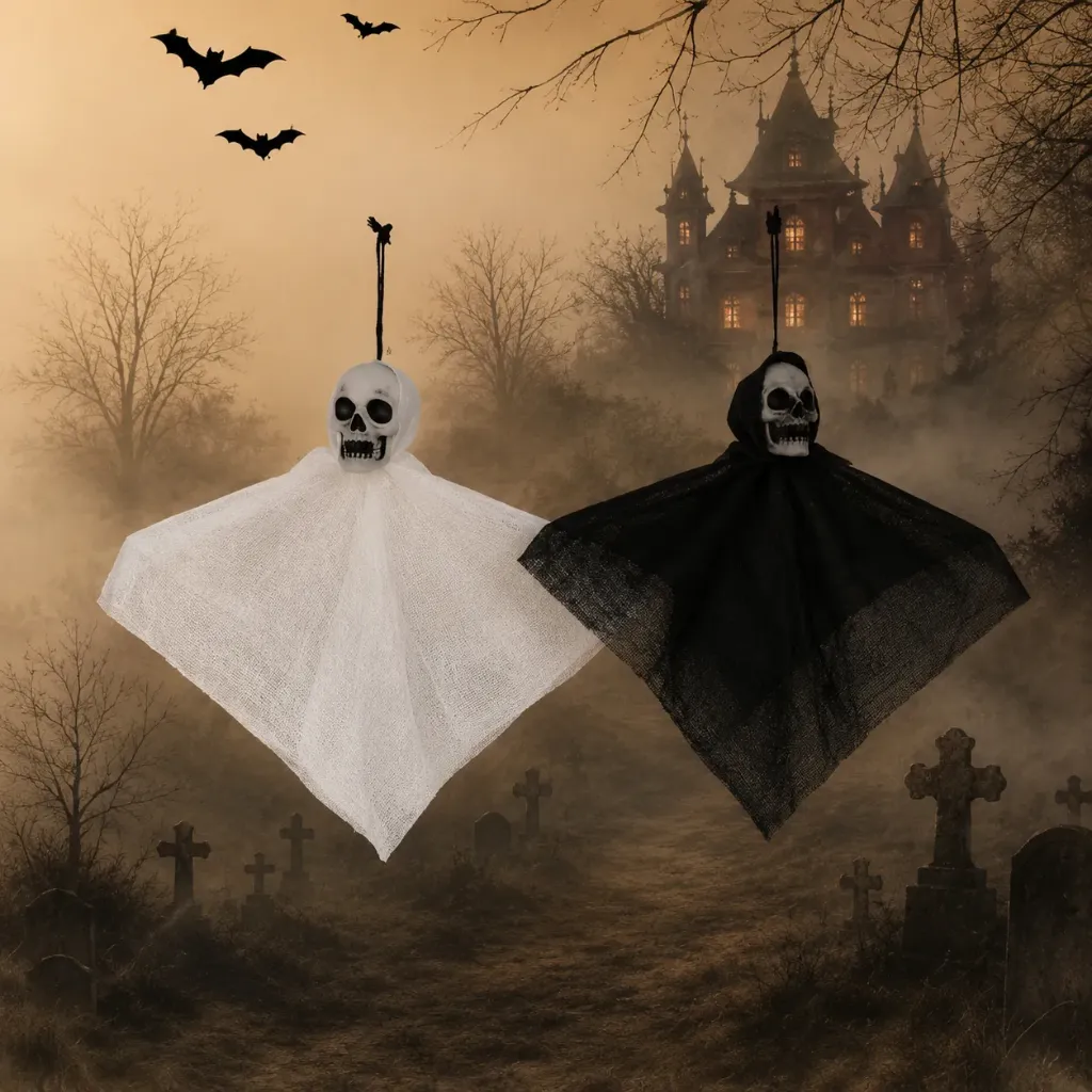 DECORACION FANTASMA TRIANGULAR 35X25 CM P-12636