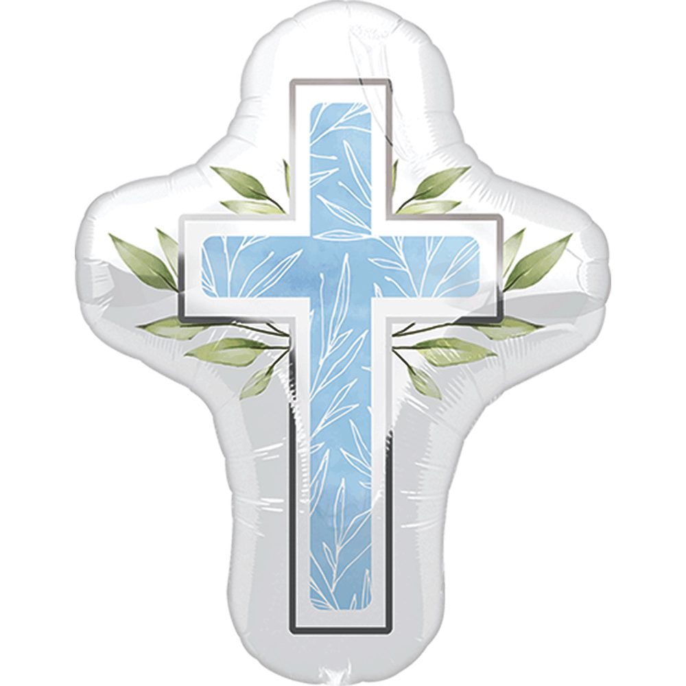 [44511/02] Globo metálico — Religiosos (My First Communion Blue — SuperSh)