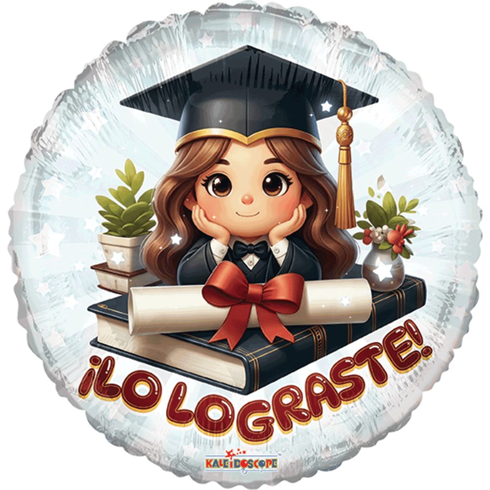[V36360/18] Globo metálico — Graduación (Lo Lograste Graduada Con Diploma)