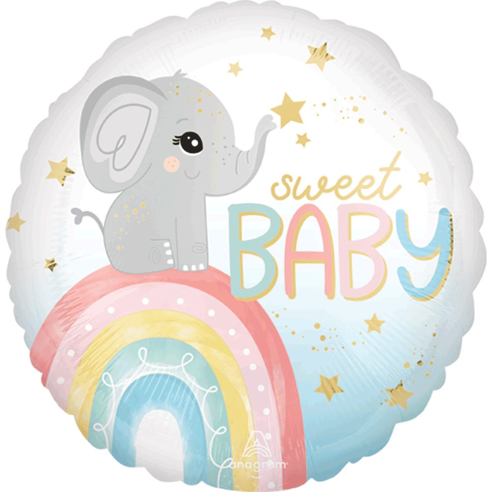 [47891/02] Globo metálico — Bebé y baby shower (Baby Elephant)