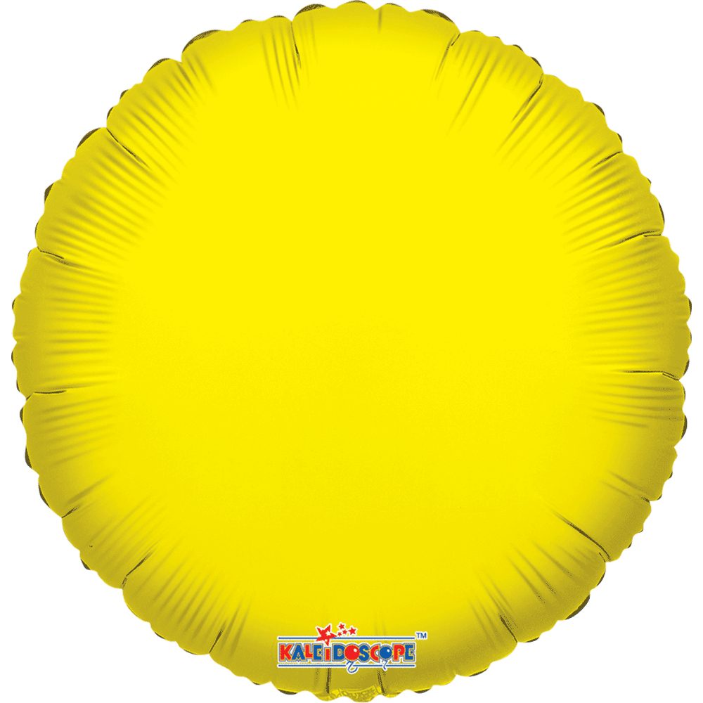 [V34049/04] Globo metálico redondo (4C Amarillo Solido Circulo)