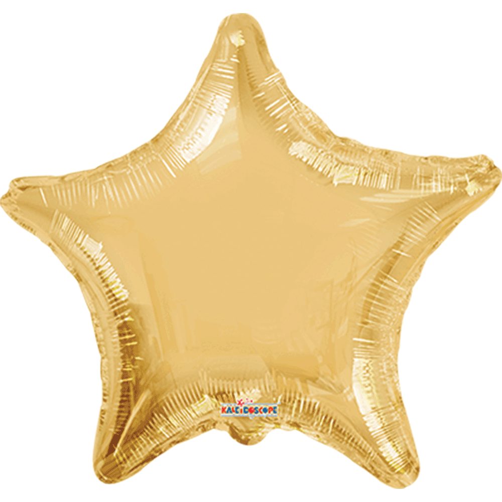 [V18178/09] Globo metálico estrella (Estrella 9" Champagne Gold)