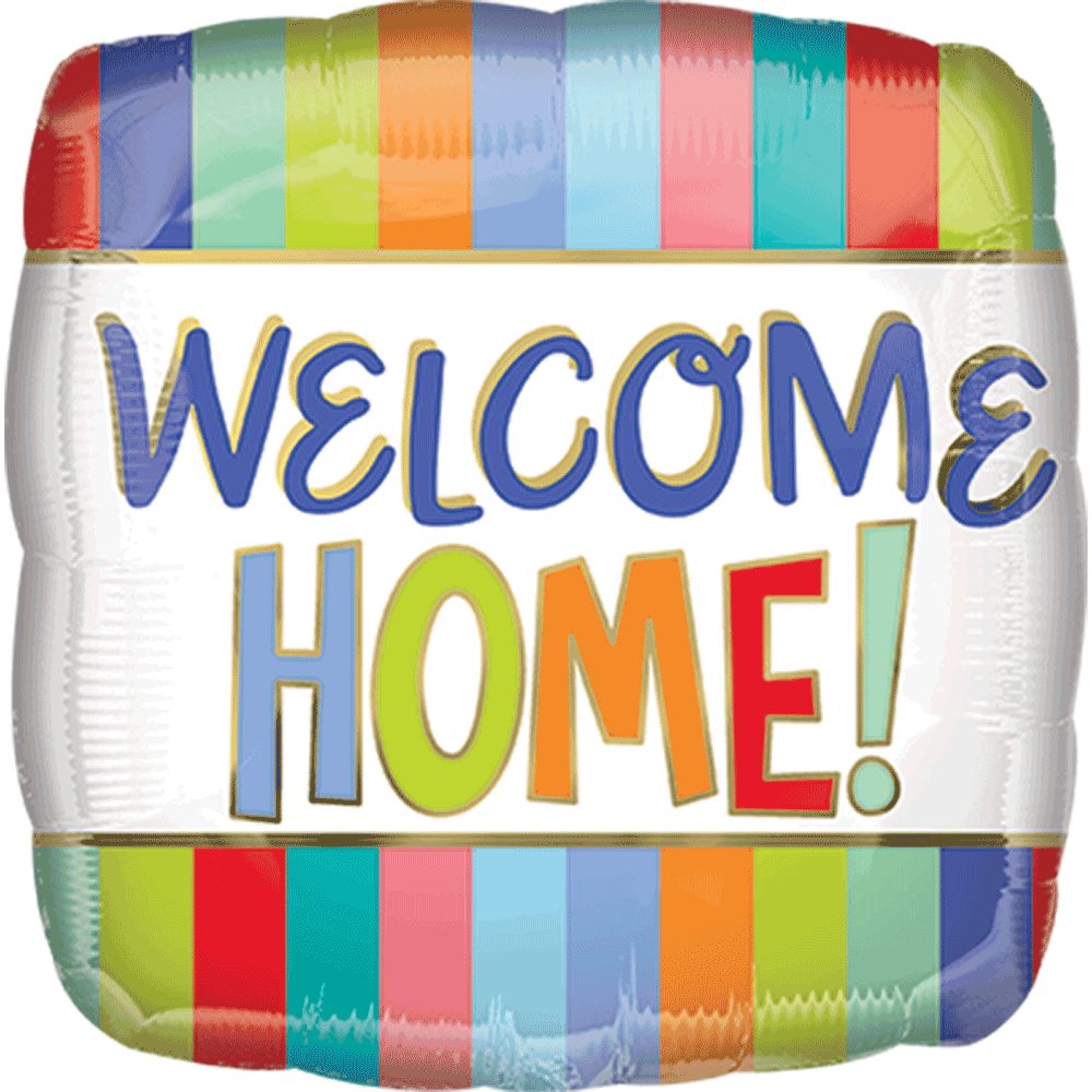 [41174/02] Globo metálico — diseños varios (Welcome Home Stripes)