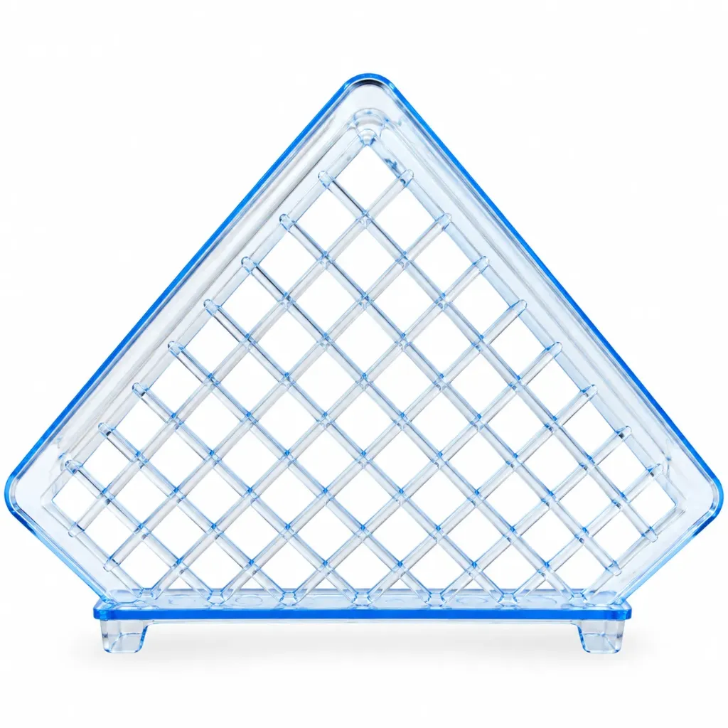 SERVILLETERO TRIANGULO AZUL CRISTAL C/10PZ SETRAC