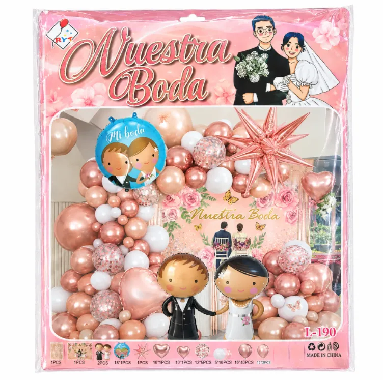 SET DE GLOBOS NUESTRA BODA L-190