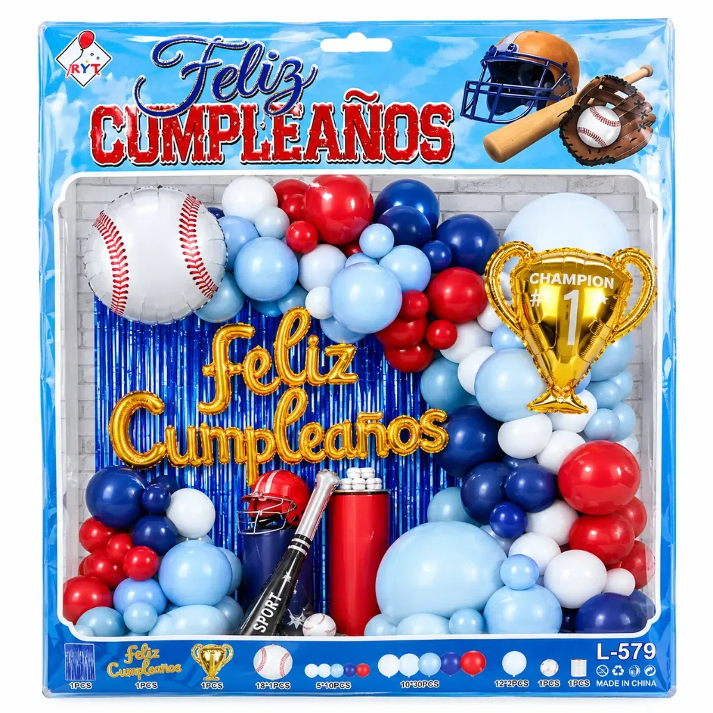 SET DE GLOBOS BASEBALL L-579