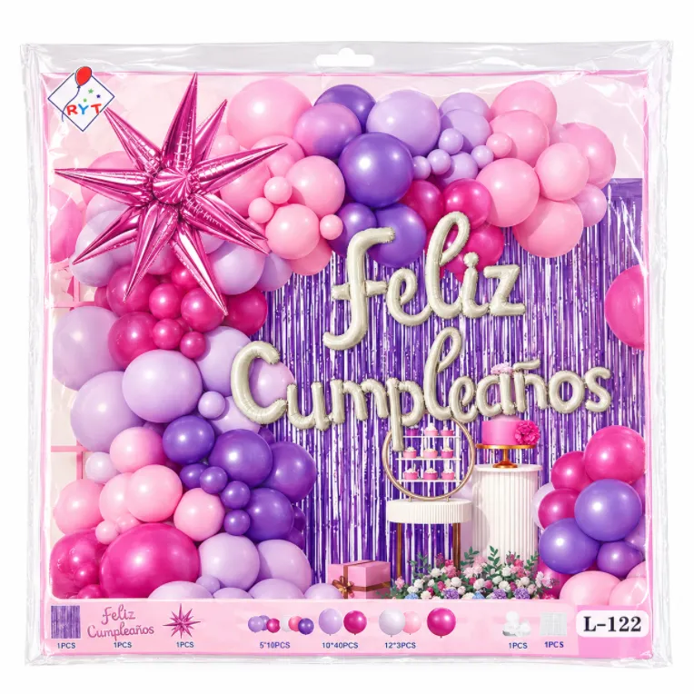 SET DE GLOBOS FELIZ CUMPLEAÑOS L-122