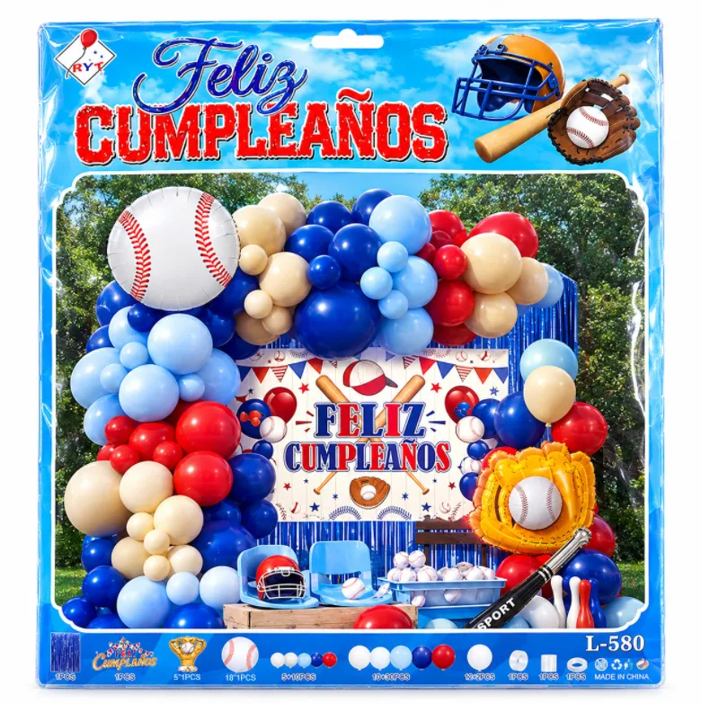 SET DE GLOBOS BASEBALL L-580