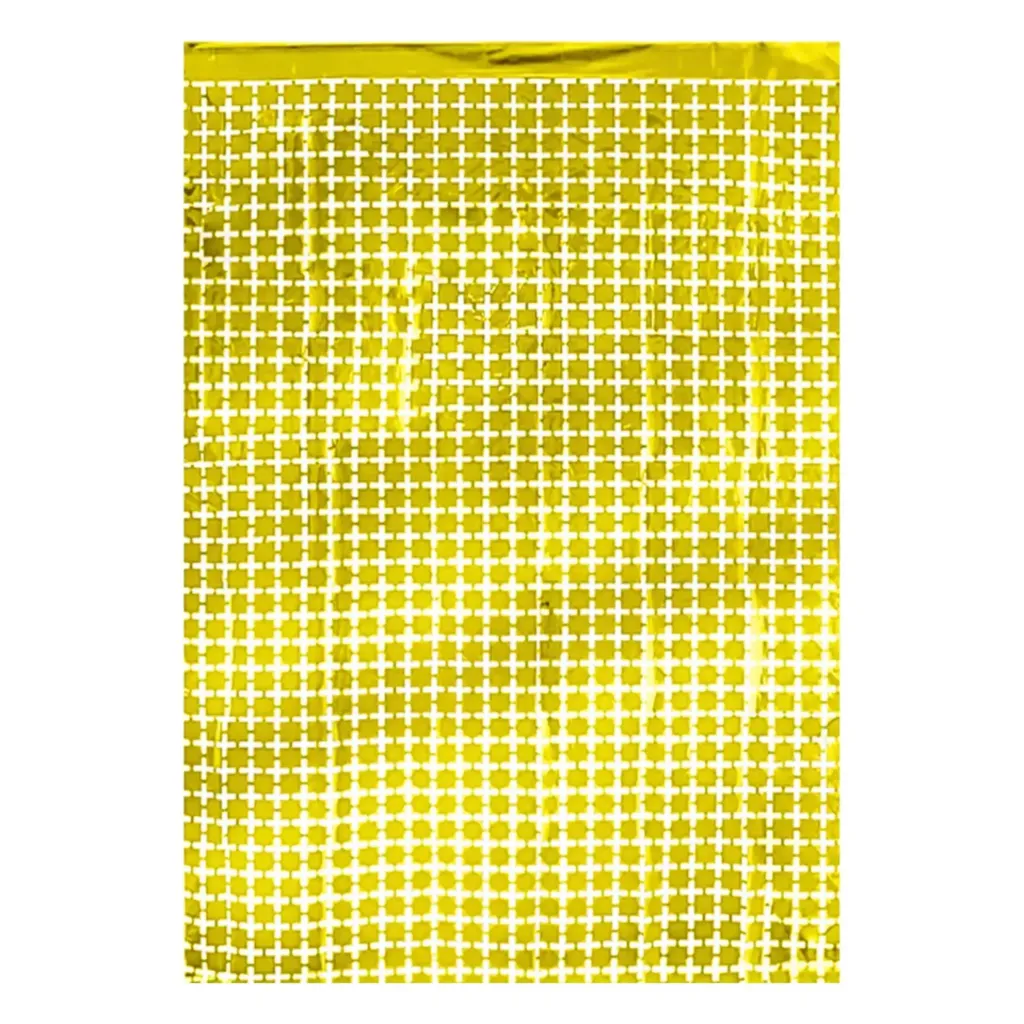 [155074] CORTINA SHIMMER CUADRO CHICO CIA-231D (Amarillo)