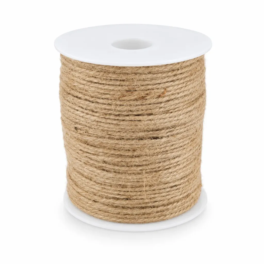 CORDON YUTE 2MM NATURAL ROLLO C/100 YDS