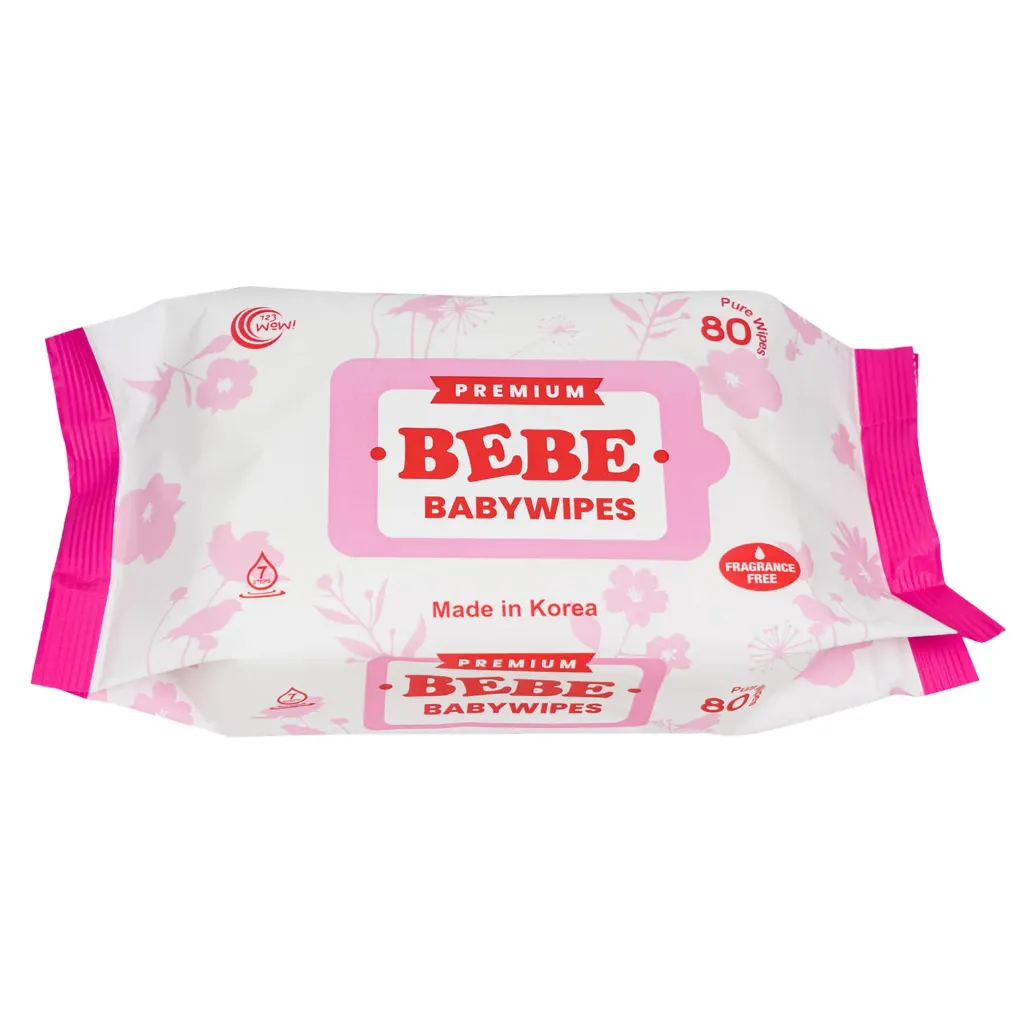 TOALLITAS PARA BEBE ROSA PREMIUM 80 UNIDADES