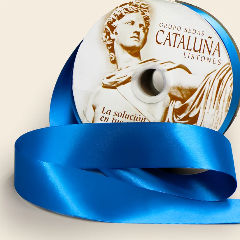 LISTON CATALUÑA SATINADO 151/9 TURQUESA ROLLO C/50 MTS