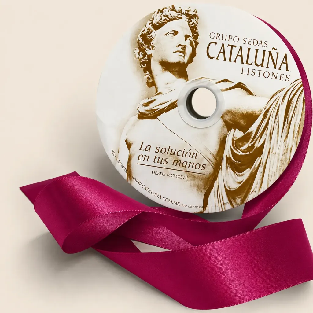 LISTON CATALUÑA SATINADO 151/9 SOLFERINO ROLLO C/50 MTS