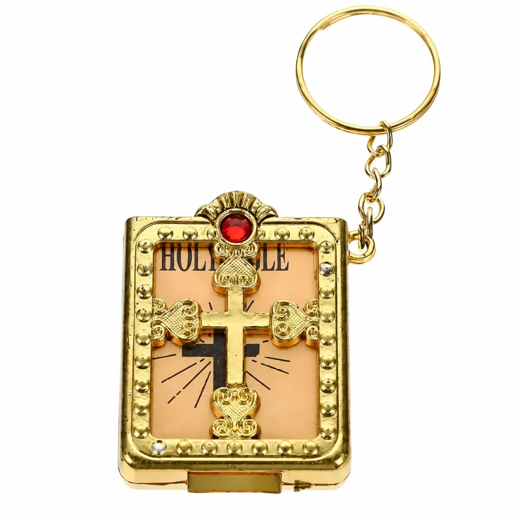 LLAVERO BIBLIA 44X37MM DORADO