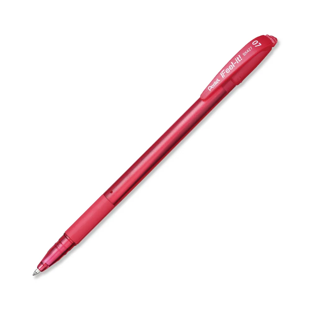 [884851028280] BOLIGRAFO PENTEL FEEL-IT P/FINA ROJO BX427-B