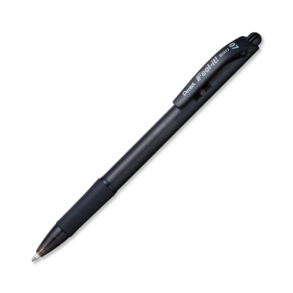[884851028112] BOLIGRAFO PENTEL FEEL-IT RETRACTI P/FINA NEGRO BX417-A