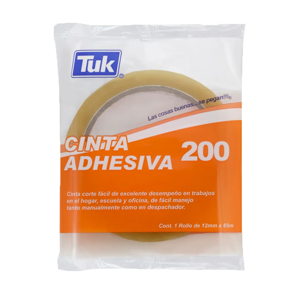 CINTA ADHESIVA TUK 200 12MMX65M 260008